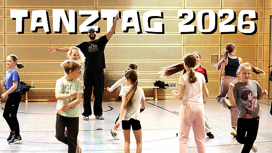 Tanztag 2026 Kids beim Tanzen in der Mehrzweckhalle Glauberg mit der 1ST Cut Urban Dance Crew