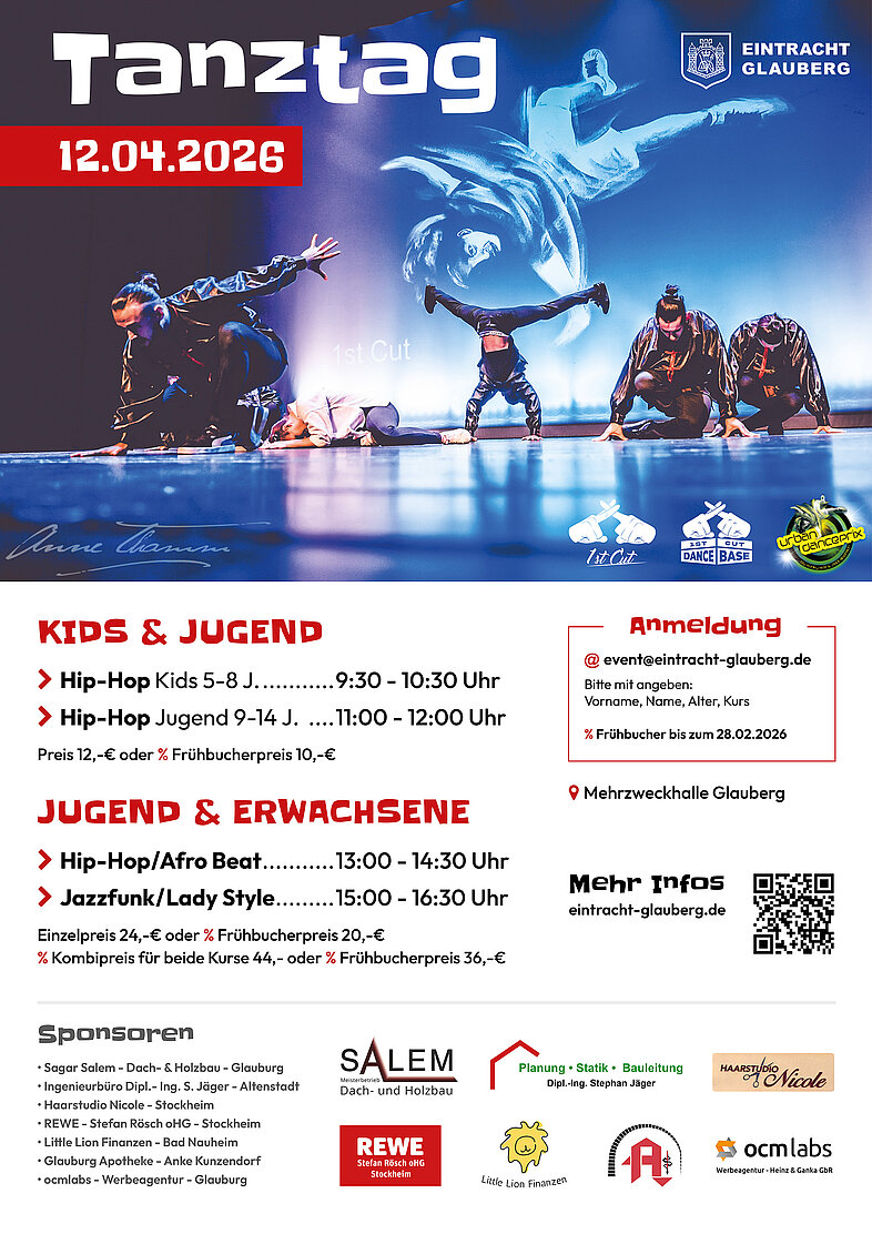 Tanztag 12.04.2026 der Eintracht Glauberg mit 1st Cut Crew