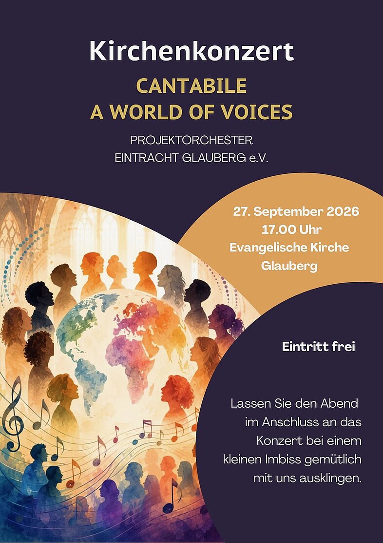 Flyer Kirchenkonzert des Projektorchesters 2026